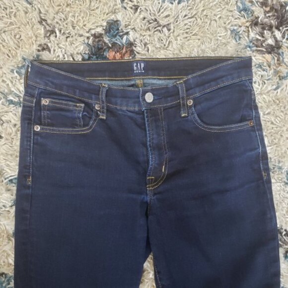 Gap True Skinny Mid Rise Dark Wash Jeans Jeggings Casual Basic Petite Cropped - Picture 6 of 8